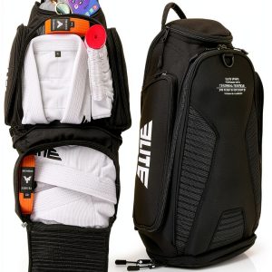 MMA Gym Duffel Bag Elite Sports PVC Coated Black-0