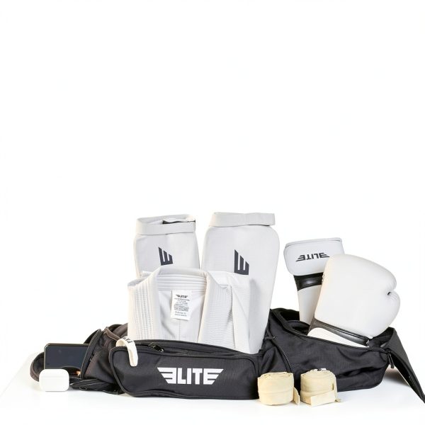 MMA Gym Duffel Bag Elite Sports PVC Coated Black-1